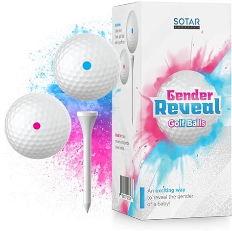 Amazon SOTAR Gender Reveal Golf Balls 1 Blue 1 Pink Golf Ball