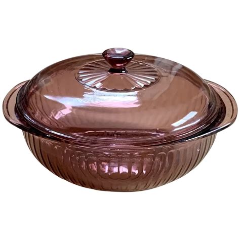 Corning Vision Cranberry Qt Covered Casserole Ruby Lane