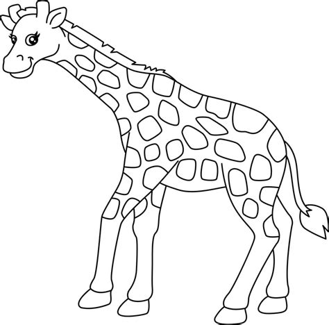 Giraffe Coloring Page Isolated for Kids 5163079 Vector Art at Vecteezy