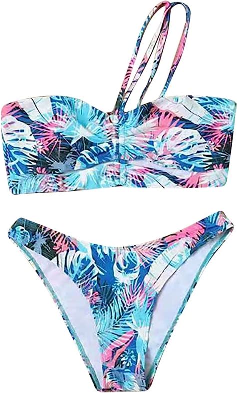 Bikini Damen Push Up Bikini Set Gepolstert Tankini Oberteil Damen