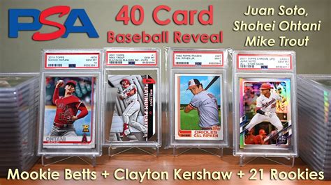 Baseball Card Psa Blind Reveal Ohtani Trout Soto Mookie Kershaw