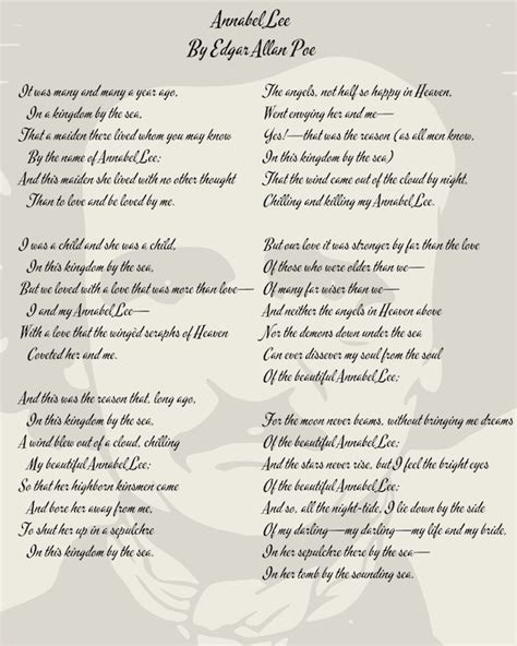 Edgar Allan Poe Annabel Lee - Life Styles