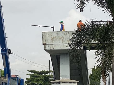 Photos Work Begins On Collapsed Alapere Pedestrian Bridge The Nation