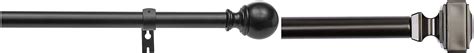 Buy Amazonbasics 1 Curtain Rod With Round Ends 36 To 72 Black