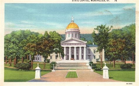 Vintage Postcard S State Capitol Montpelier Vermont Vt Pub By Cw