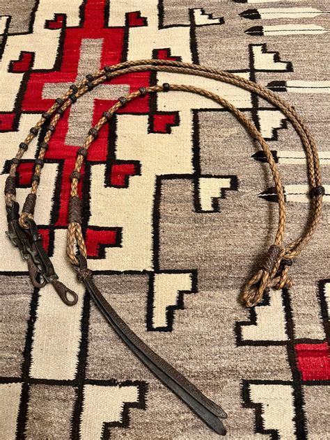 Antique California Braided Rawhide Romal Reins — The Old Spanish