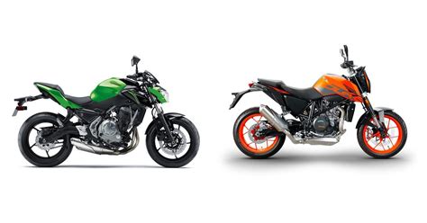 Motorrad Vergleich Kawasaki Z650 2018 Vs KTM 690 Duke 2018