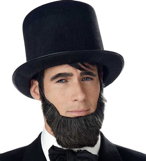 PRESIDENT Abraham Lincoln Civil War Costume Amish Beard Black | eBay