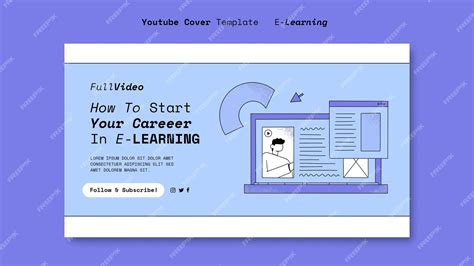 Free Psd Flat Design E Learning Template