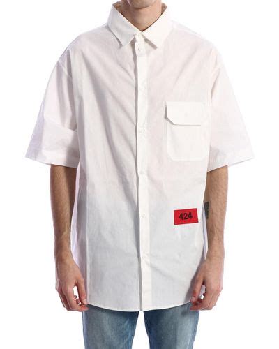 White 424 Shirts For Men Lyst