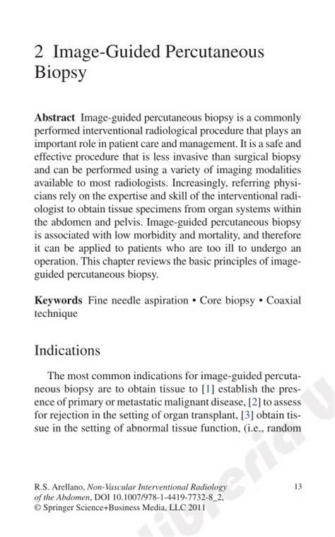 Pdf 2 Image Guided Percutaneous Biopsy Libreria Universo · 2 Image Guided Percutaneous