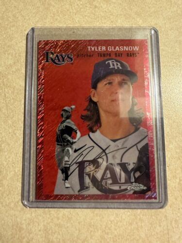 2023 Topps Chrome Platinum Tyler Glasnow 338 Cream Fuchsia D 059 100