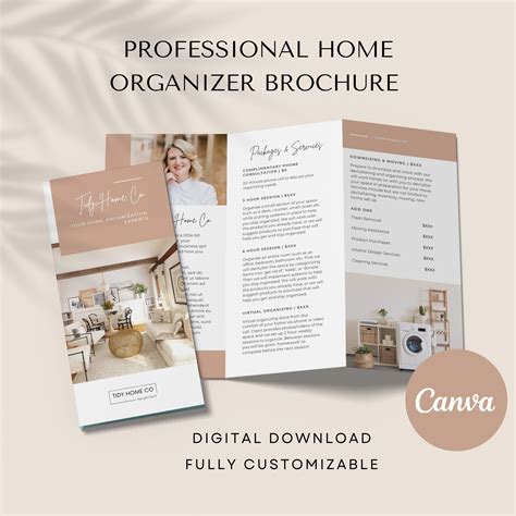 Professional Organizer Brochure Professional Organizer Template