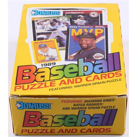 1989 Donruss Puzzle And Baseball Cards Box Of 36 Wax Packs Pristine