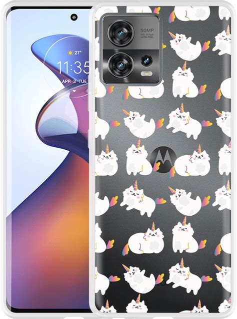 Cazy Hoesje Geschikt Voor Motorola Edge 30 Fusion Unicorn Cat Bol