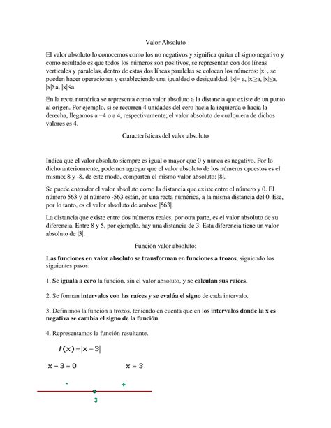 Valor Absoluto Por Ejemplo Si Se Recorren Unidades Del Cero Hacia