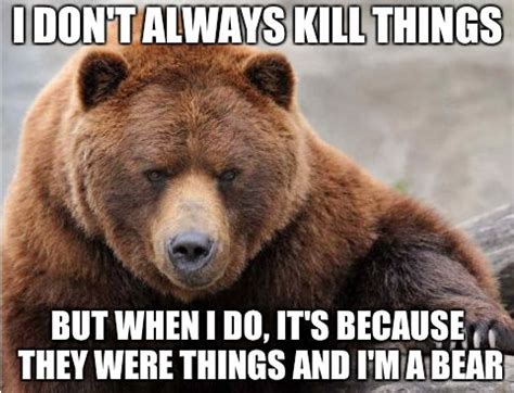 Funny Bear Meme - It Doesn't Always Kill Things