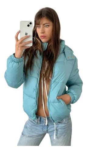 Campera Dama Puffer Mujer Metalizada Impermeable Premium