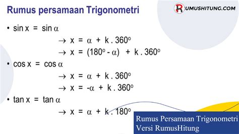 Rumus Dasar Trigonometri