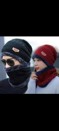 Knitted Woolen Winter Cap Neck Set Size Free At Rs 62 Piece In New