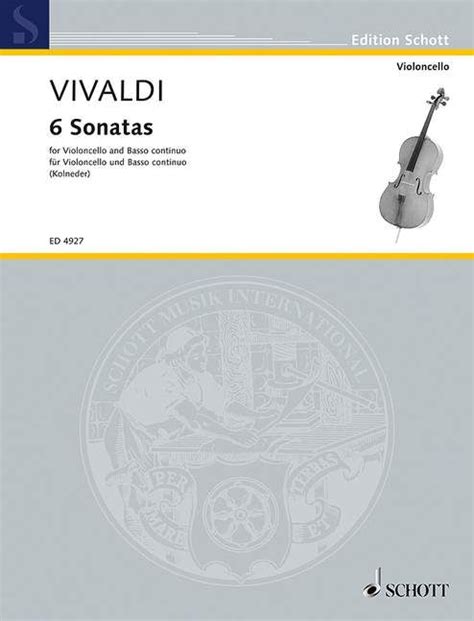 Sonatas By Antonio Vivaldi Cello Sheet Music