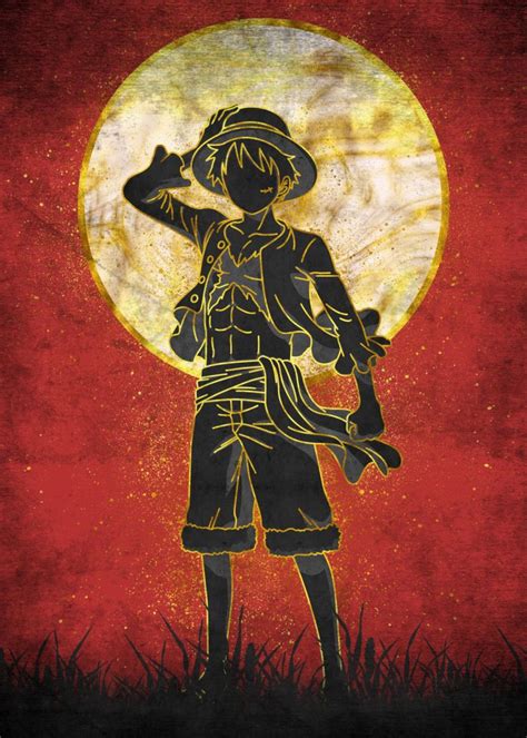 Luffy Silhouette Poster By Eternal Art Displate In Cool