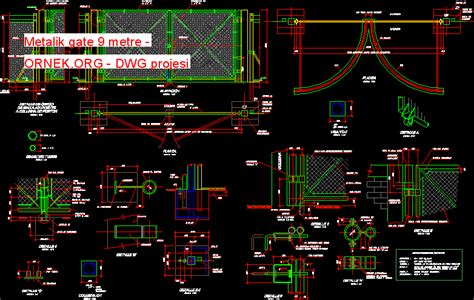 Proje Sitesi Metalik Gate Metre Autocad Projesi