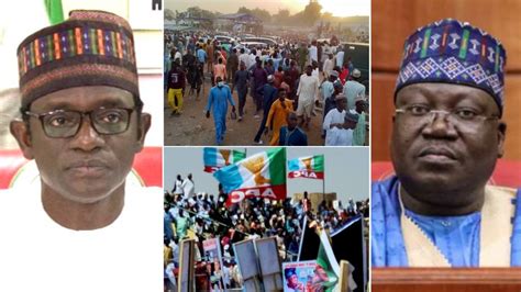 2023 Drama As Lawans Supporters Stone Yobe Governor Buni At Apc