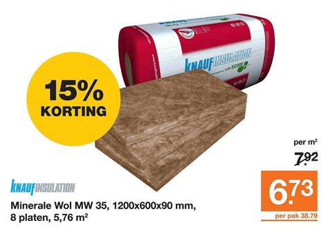 Knauf Insulation Minerale Wol MW 35 1200x600x90 Mm 8 Platen 5 76 M²