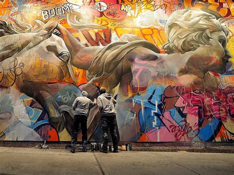 Incredible new mural by PichiAvo on the iconic Houston Bowery Graffiti