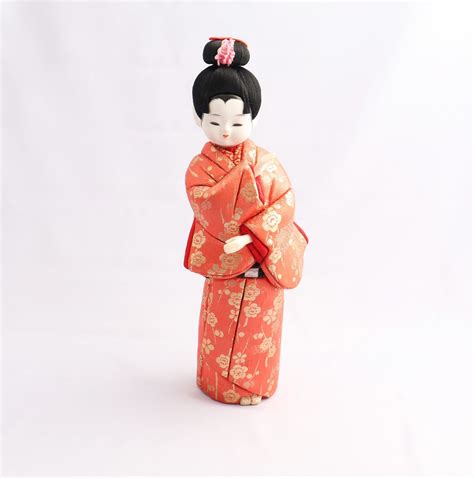 Vintage Traditional Japanese Doll Hand Made Japanese Doll Kimono Doll Etsy