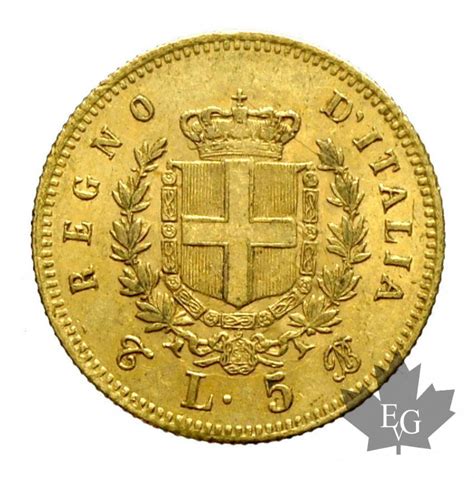 Oro Italie 5 Lire Vittorio Emanule II 1863 Regno D Italia