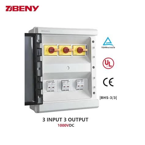 Beny 3in3out Pv Solar Dc Isolator Switch Box 1000v 32a Tuv Ce Ul Ip65 Isolator Box Solar