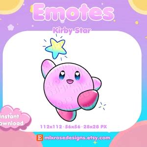 Star Kirby Emote Channel Point For Twitch Streamers Discord Youtube