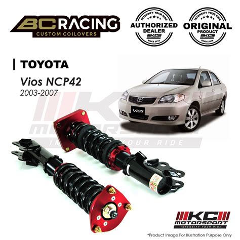 Toyota Vios NCP42 2003 2007 BC Racing V1 Fully Adjustable Suspension