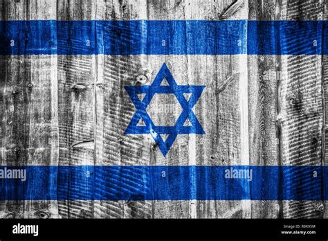 Bandera de israel pintada sobre muro fotografías e imágenes de alta