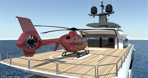 Superyacht With Helipad Supercar Storage And Infinity Pool By British