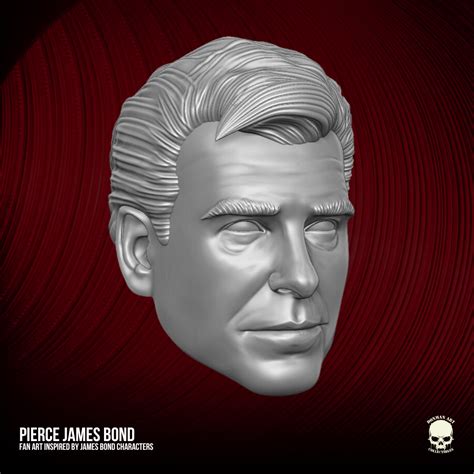 Stl File Pierce Brosnan James Bond James Bond Fan Art 3d Printable File