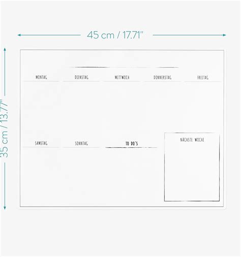 Navaris Magnetische Weekplanner 35 X 45 Cm Memobord Voor Koelkast