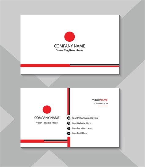 Creative And Modern Business Card Template Design Illustration