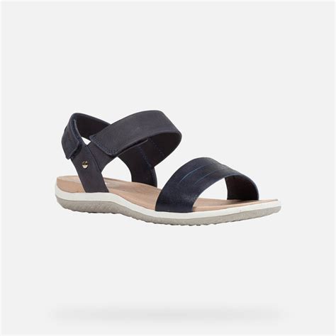 Geox VEGA Sandalias Planas Azul Denim Oscuro Mujer Geox