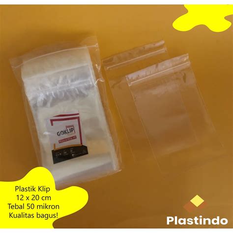 Jual Plastik Klip PP Bening Merk Goklip 12x20 Cm Isi 100 Lembar Tebal