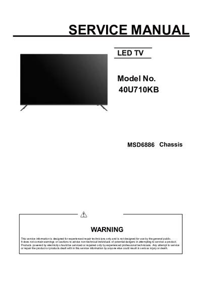 Kivi 40U710KB Chassis MSD6886, Service Manual, Repair Schematics
