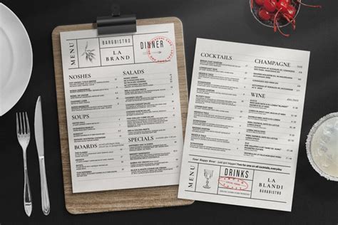 Contemporary Restaurant Menu Masterbundles