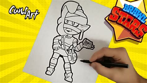 COMO DIBUJAR A EMZ DE BRAWL STARS FÁCIL / how to draw emz - YouTube