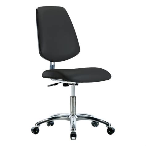 Vinyl Armless ESD Cleanroom Chair 374D02 BR ECR VDHCH MB CR EC