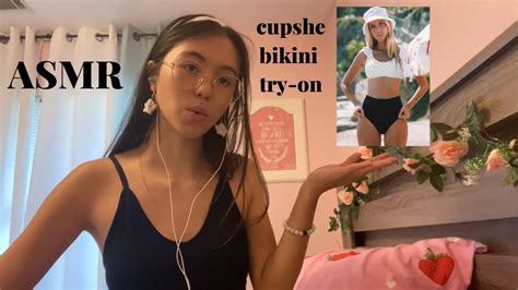 ASMR Cupshe Bikini Try On Haul Yay Fabric Sounds Crinkles And