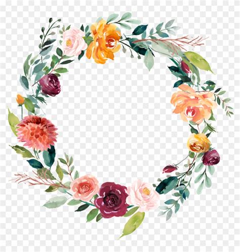 Watercolor Floral Wreath Svg 1429 DXF Include Free SVG Cut Files