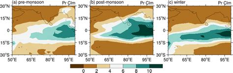 Precipitation Climatology Unit Mm Day During A Pre Monsoon