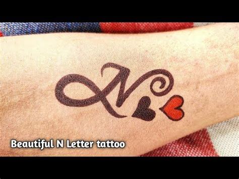 N Tattoo With Heart - My Tattoo